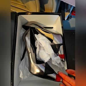 Alice + Olivia silver pumps, sz 8.5